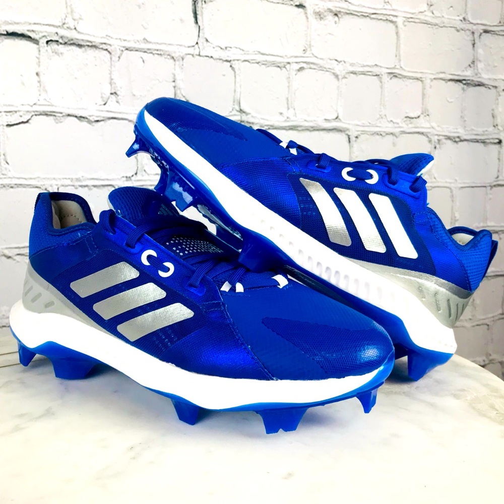 adidas Pure Hustle Women’s Royal Blue Softball Cleats Size 7.5